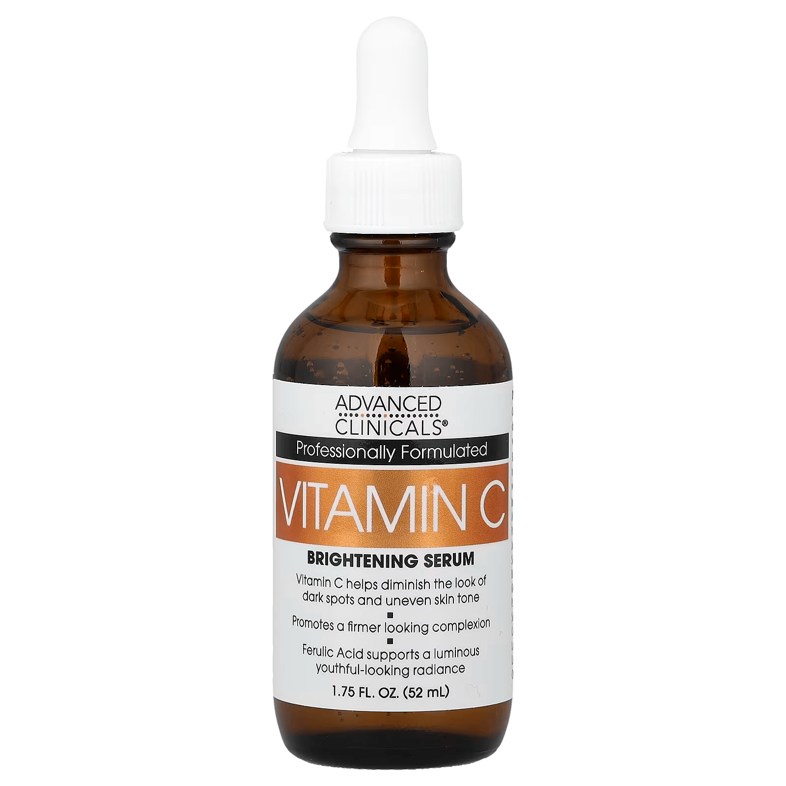 Vitamin C brightening serum for dark spots, uneven skin tone and radiant glowing skin by Advanced Clinicals front