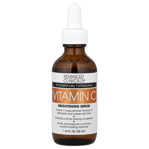 Vitamin C brightening serum for dark spots, uneven skin tone and radiant glowing skin by Advanced Clinicals front