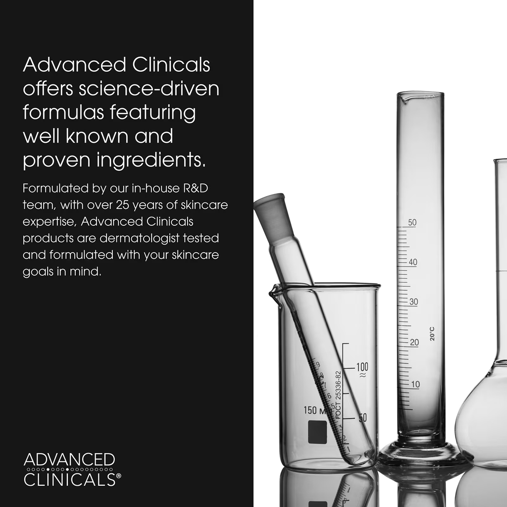 Vitamin C brightening serum for dark spots, uneven skin tone and radiant glowing skin by Advanced Clinicals lab