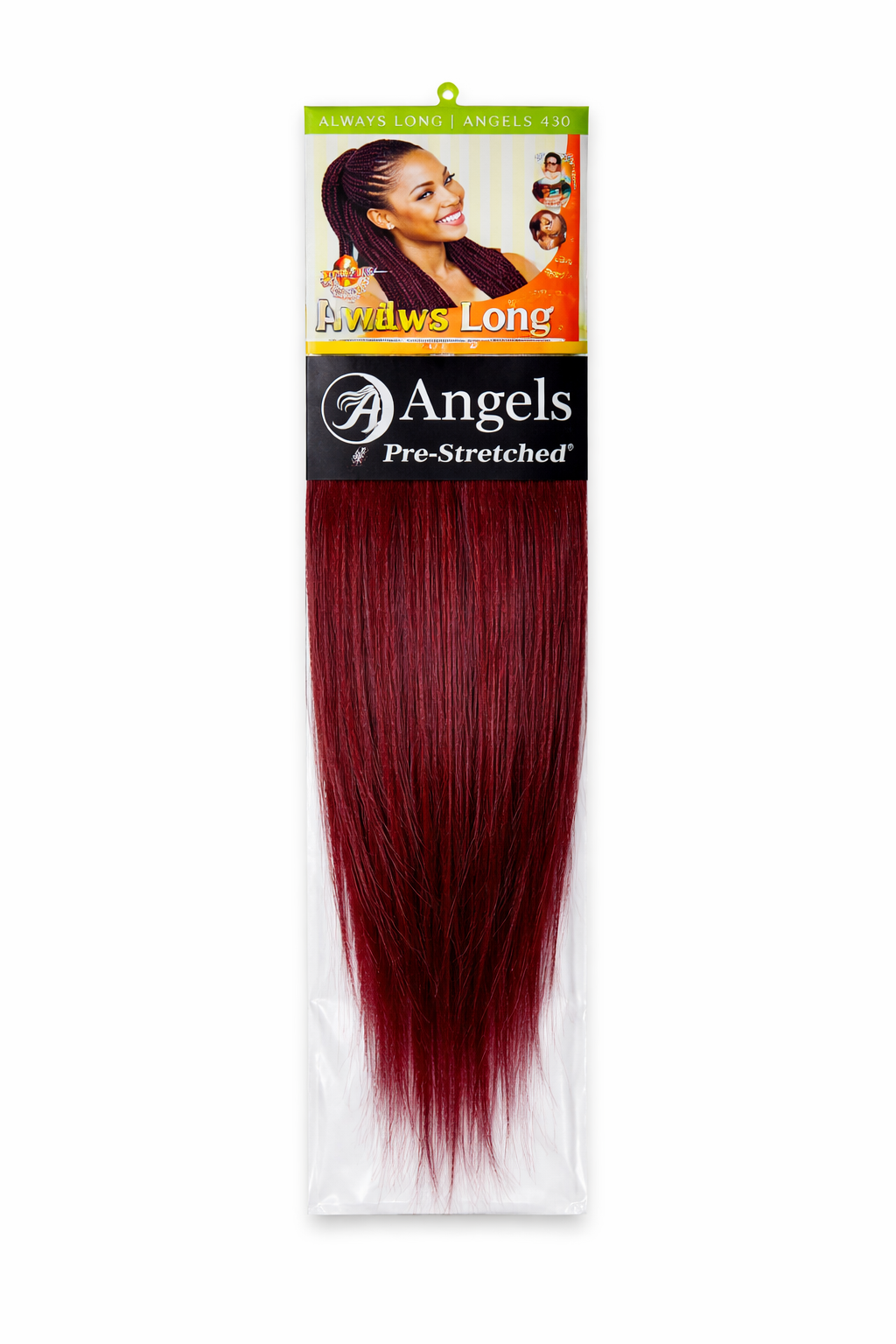 Angels Avvis Long pre-stretched braiding hair synthetic hair extension for long braids and protective hairstyles color 340 Bright copper orange