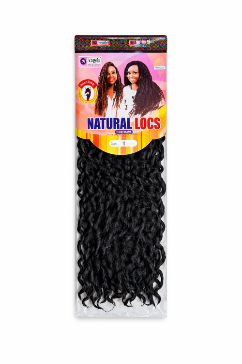 Angels Natural Locs crochet braiding hair for faux loc and protective hairstyles color 1 (black)