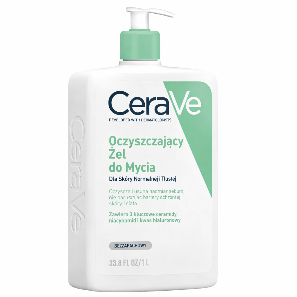 CeraVe foaming cleanser for normal to oily skin 1L bottle with pump