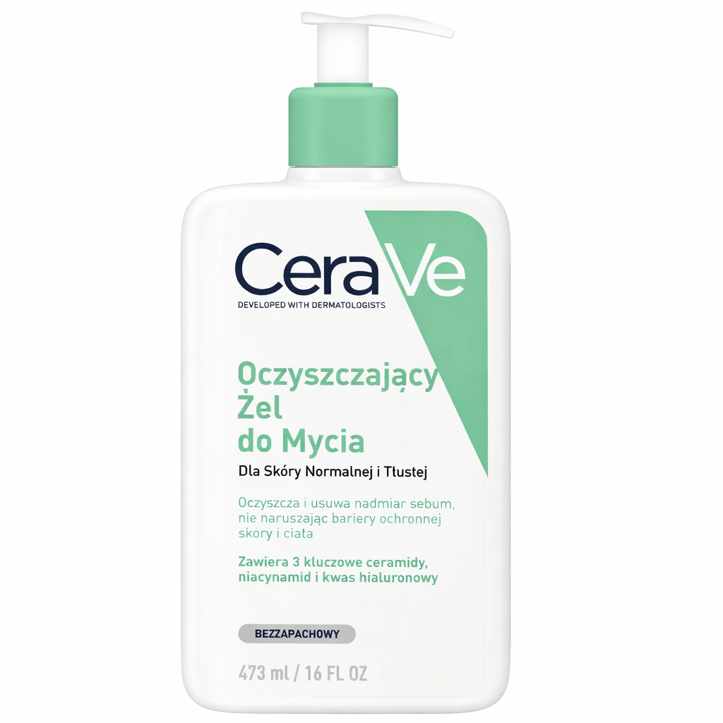 CeraVe foaming cleanser for normal to oily skin 473ml bottle with pump