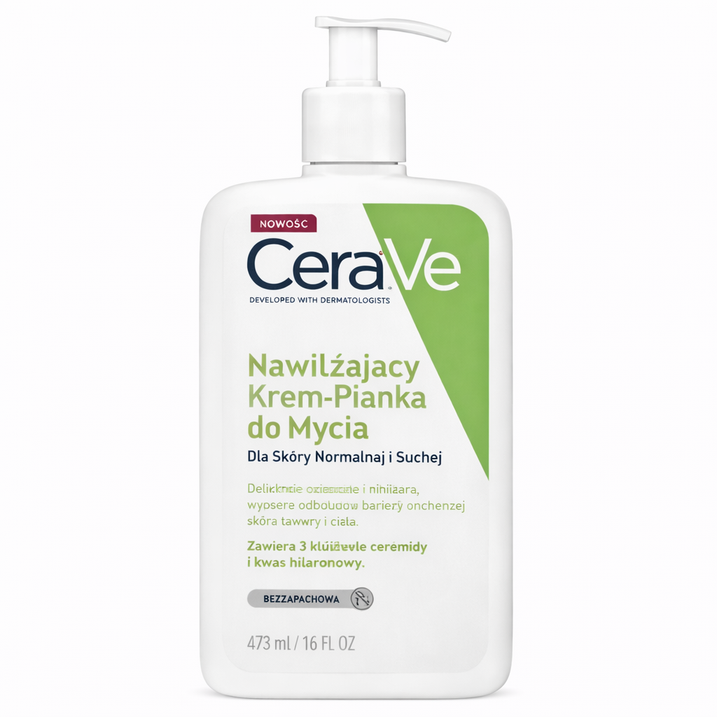 CeraVe hydrating cream to foam cleanser for normal to dry skin 473ml pump bottle