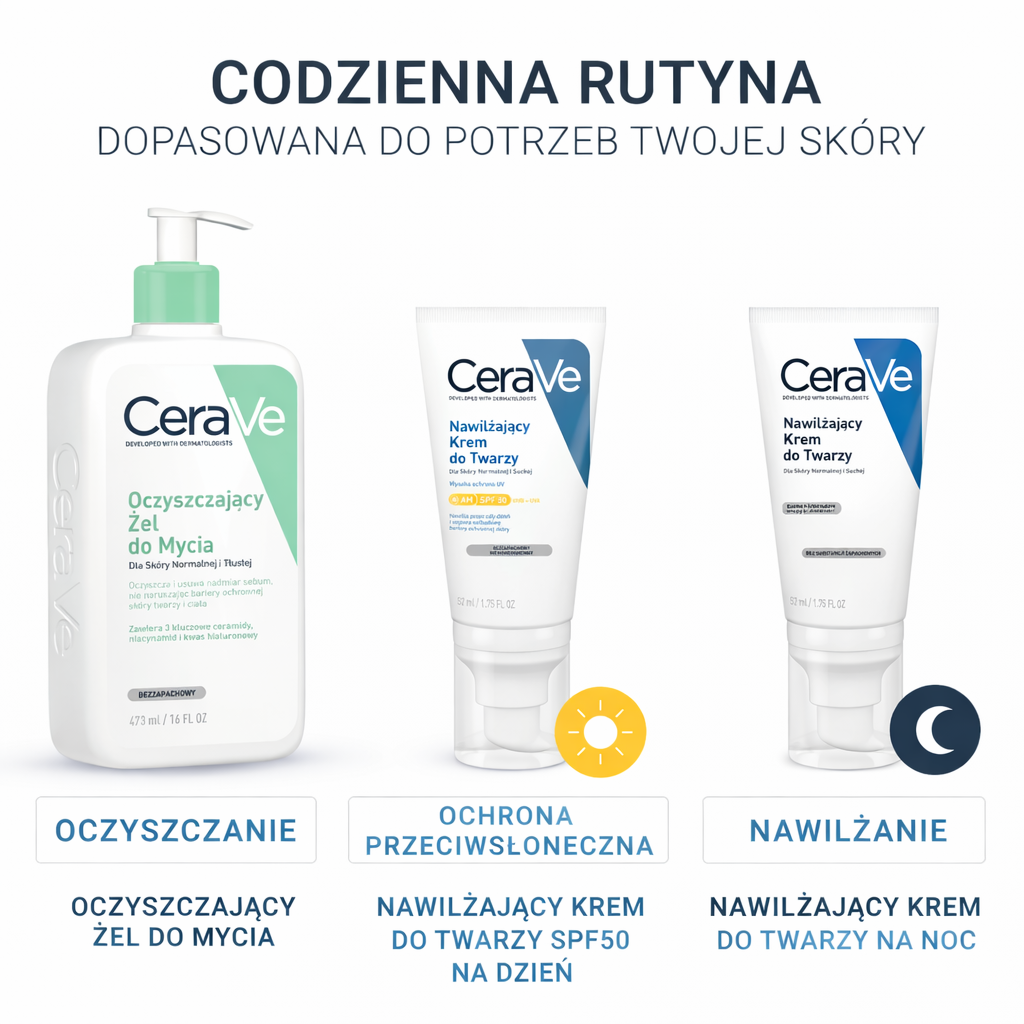 CeraVe moisturizing face cream for normal to dry skin 3 essentials pump tube