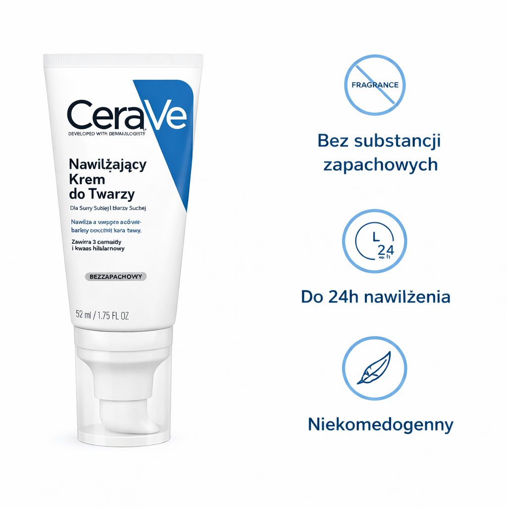 CeraVe moisturizing face cream for normal, dry to very dry skin 52ml tube
