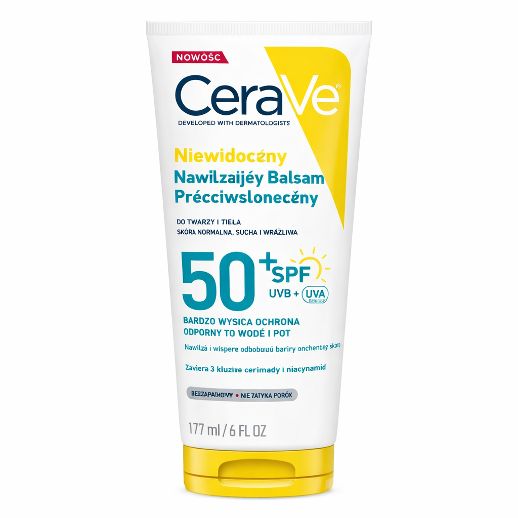 CeraVe SPF 50 moisturizing sunscreen for face and body 177ml tube