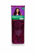 Darling Natural Twist 20 inch crochet braiding hair synthetic twist hair for protective hairstyles color 1/900 Black mixed with burgundy strands