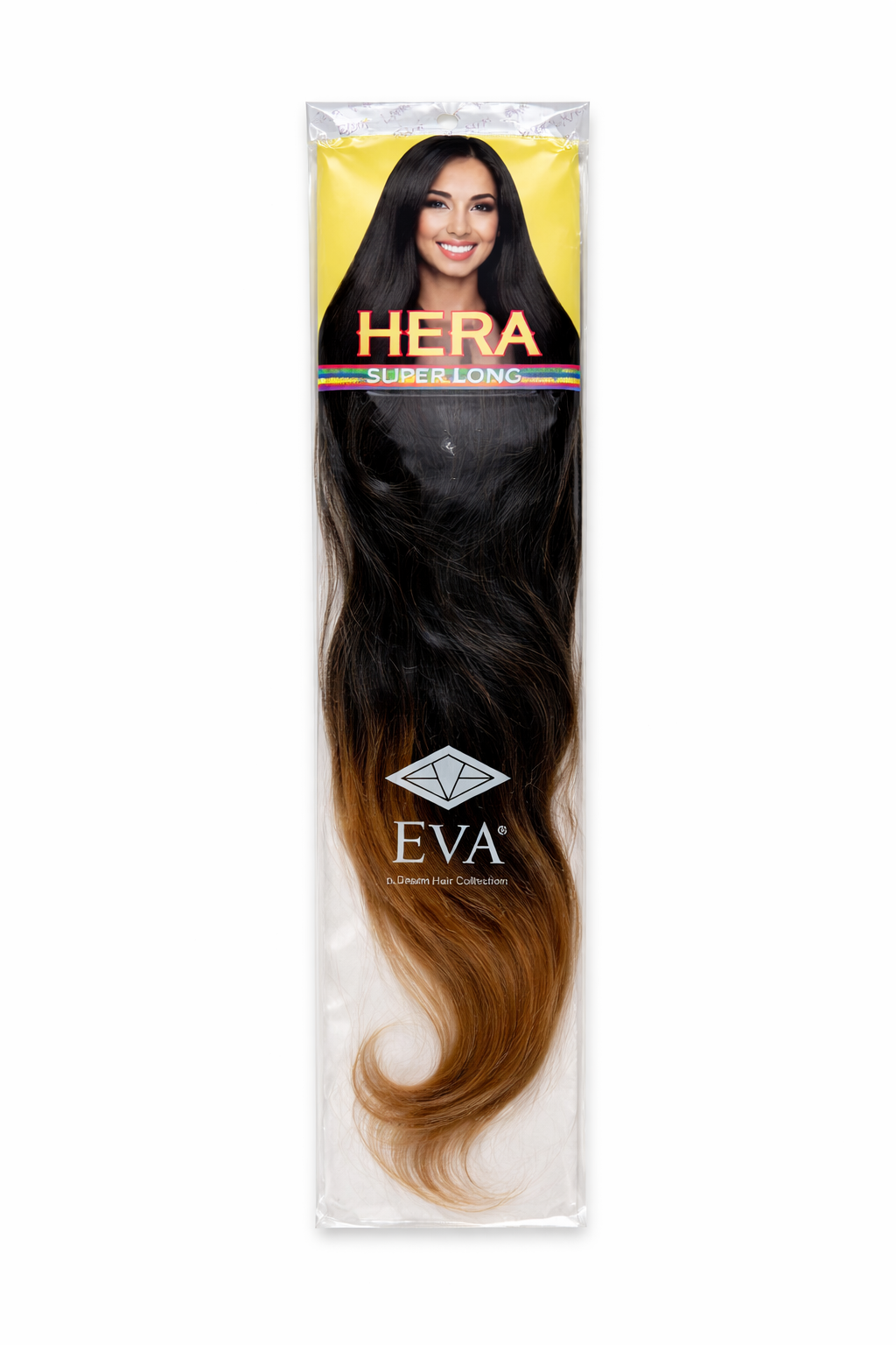 Eva Hera Super Long hair extension synthetic braiding hair for long braids and protective hairstyles color 1/27 Black with honey blonde highlights