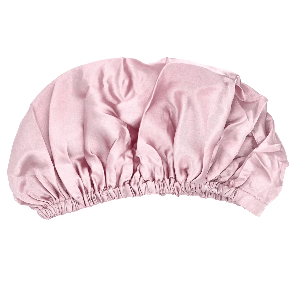Giovanni satin hair bonnet elegant blush adjustable sleep cap for frizz protection and hair care bonnet