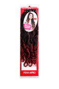 Prima Afro Pony Braid hair extension for ponytail braids and long braided styles color 1/350t Black roots -auburn ends