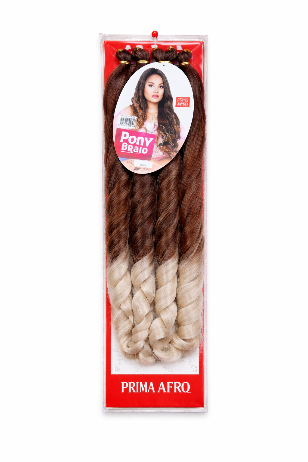 Prima Afro Pony Braid hair extension for ponytail braids and long braided styles color 30/613t Blonde Ombre